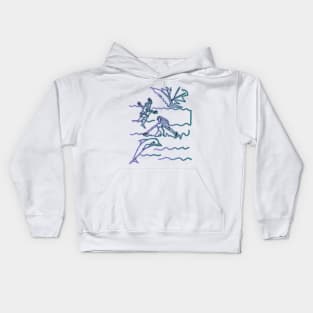 Humans and Dolphins Kids Hoodie